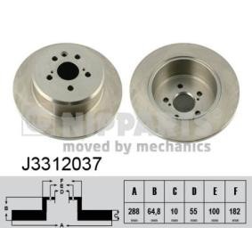 Achetez des Disque de frein NIPPARTS J3312037 à prix pour 51,52 €