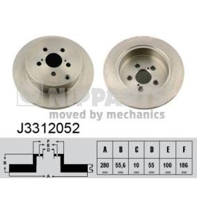 Achetez des Disque de frein NIPPARTS J3312052 à prix pour 48,34 €