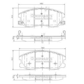 Achetez des Plaquettes de frein NIPPARTS J3600913 à prix pour 39,37 €