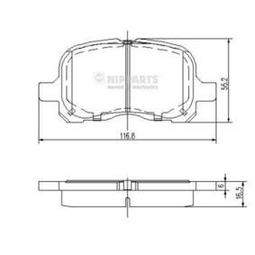Achetez des Plaquettes de frein NIPPARTS N3602129 à prix pour 30,22 €