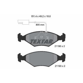 Acquista Kit pastiglie freni da TEXTAR 2119501 a buon mercato per soli 67,26 €