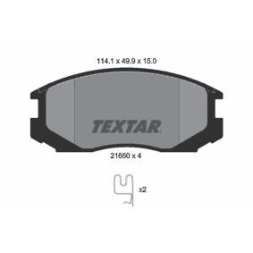 Achetez des Plaquettes de frein TEXTAR 2165001 à prix pour 30,12 €