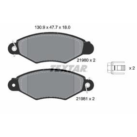 Acquista Kit pastiglie freni da TEXTAR 2198004 a buon mercato per soli 28,53 €