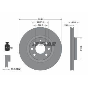 Comprar Disco de freno de TEXTAR 92039200 a bajo precio de 57,08 €