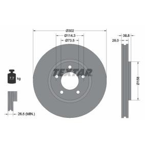 Bremsscheibe 92108200 von TEXTAR günstig für 60,77 € online kaufen