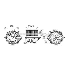 Achetez des Moteur électrique, pulseur d'air d'habitacle PRASCO BW8458 à prix pour 104,51 €
