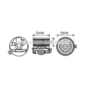 Achetez des Moteur électrique, pulseur d'air d'habitacle PRASCO DN8383 à prix pour 97,58 €