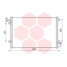 Achetez des Condenseur, climatisation VAN WEZEL 81005112 à prix pour 405,74 €