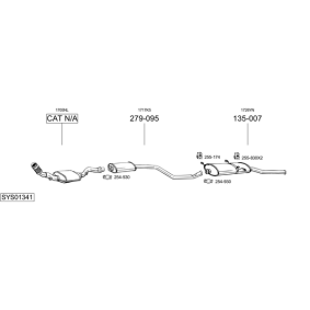 Køb Mellempotte af BOSAL 294-927 til den lave pris 394,32 DKK