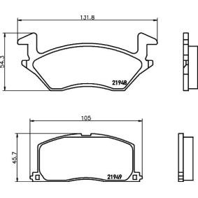 Bremsbeläge für TOYOTA von MINTEX