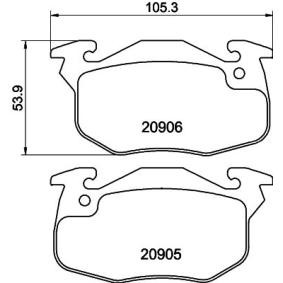 Bremsbeläge MDB1519 für MEGA