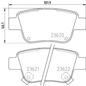 Bremsbeläge MDB2546 von MINTEX günstig für 31,47 € online kaufen