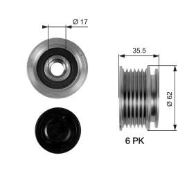 Achetez des Poulie roue libre, alternateur GATES OAP7044 à prix pour 47,13 €