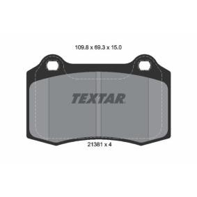 Acquista Kit pastiglie freni da TEXTAR 2138102 a buon mercato per soli 54,91 €