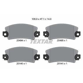 Acquista Kit pastiglie freni da TEXTAR 2049401 a buon mercato per soli 56,96 €