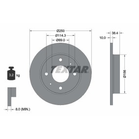 Achetez des Disque de frein TEXTAR 92134900 à prix pour 44,21 €