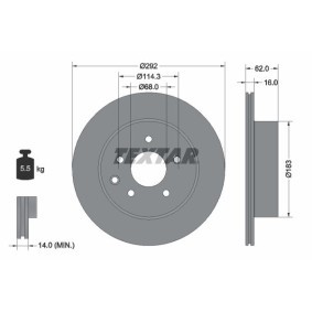 Bremsscheibe 92144000 von TEXTAR günstig für 63,31 € online kaufen