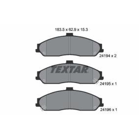 Acquista Kit pastiglie freni da TEXTAR 2419401 a buon mercato per soli 44,23 €
