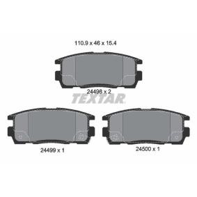 Acquista Kit pastiglie freni da TEXTAR 2449801 a buon mercato per soli 38,12 €