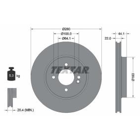 Comprar Disco de freno de TEXTAR 92157905 a bajo precio de 53,72 €