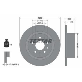 Comprar Disco de freno de TEXTAR 92067003 a bajo precio de 42,84 €