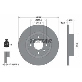 Achetez des Disque de frein TEXTAR 92175103 à prix pour 32,70 €