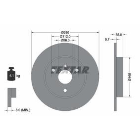 Achetez des Disque de frein TEXTAR 92155503 à prix pour 32,90 €