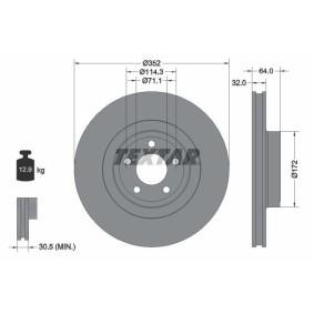 Achetez des Butée hydraulique TEXTAR 53006600 à prix pour 177,69 €