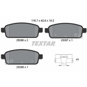 Acquista Kit pastiglie freni da TEXTAR 2509601 a buon mercato per soli 66,54 €