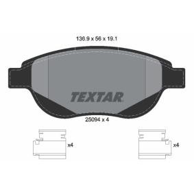 Compre Pastilhas de travão da TEXTAR 2509401 a um preço baixo por 35,78 €
