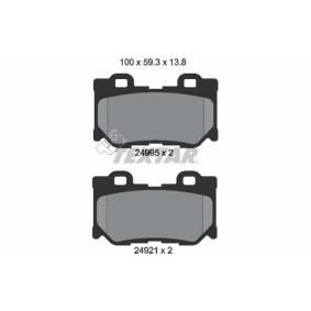 Acquista Kit pastiglie freni da TEXTAR 2499501 a buon mercato per soli 44,00 €