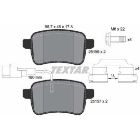 Acquista Kit pastiglie freni da TEXTAR 2515601 a buon mercato per soli 42,80 €