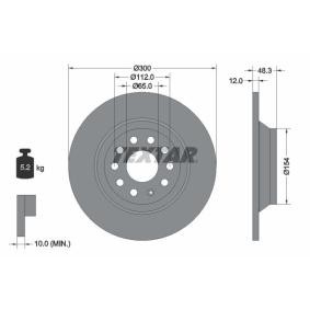 Achetez des Disque de frein TEXTAR 92255403 à prix pour 69,22 €