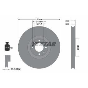 Comprar Disco de freno de TEXTAR 92256903 a bajo precio de 80,99 €
