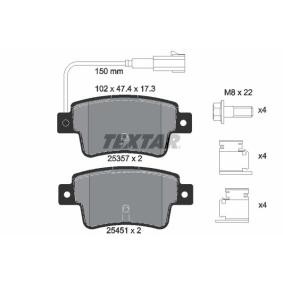 Acquista Kit pastiglie freni da TEXTAR 2535701 a buon mercato per soli 62,83 €