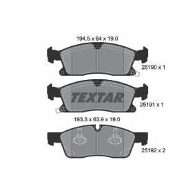 Acquista Kit pastiglie freni da TEXTAR 2519002 a buon mercato per soli 74,97 €
