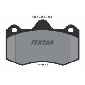 Acquista Kit pastiglie freni da TEXTAR 2034503 a buon mercato per soli 118,03 €