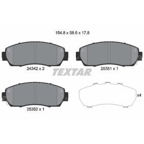 Acquista Kit pastiglie freni da TEXTAR 2434201 a buon mercato per soli 59,24 €