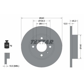 Achetez des Tuyau d'embrayage TEXTAR 57005900 à prix pour 53,12 €