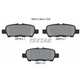 Acquista Kit pastiglie freni da TEXTAR 2577801 a buon mercato per soli 30,17 €