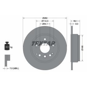 Compre Disco de travão da TEXTAR 92261703 a um preço baixo por 65,60 €