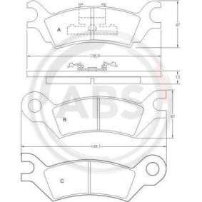 Compre Pastilhas de travão de A.B.S. online para 626 II Coupé (GC) a preços moderados