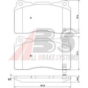 Acquista Kit pastiglie freni da A.B.S. 37447 OE a buon mercato per soli 60,36 €