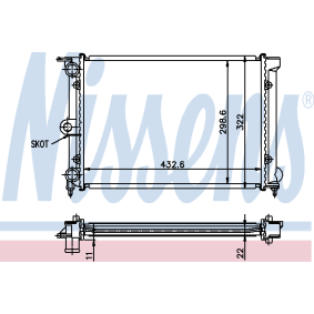 Achetez des Radiateur du moteur NISSENS 65163A à prix pour 80,19 €