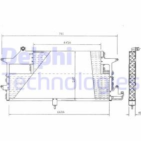 Achetez des Condenseur, climatisation DELPHI TSP0225144 à prix pour 90,32 €