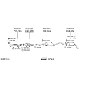 Køb Mellempotte af BOSAL 292-433 til den lave pris 846,06 DKK