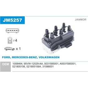 Zündspule für MERCEDES-BENZ von JANMOR