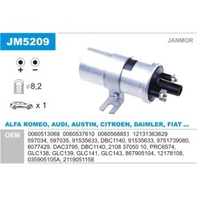 Acquista Bobina d'accensione da JANMOR JM5209 a buon mercato per soli 31,13 €