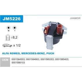 Zündspule für MERCEDES-BENZ von JANMOR