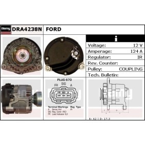 Lichtmaschine für FORD von DELCO REMY